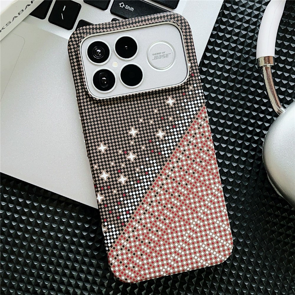 Xiaomi Redmi K90 Pro Max 5G Magnetiskt Skal Pixel Grid Mönster Hårt PC Stötsäkert mobilskal