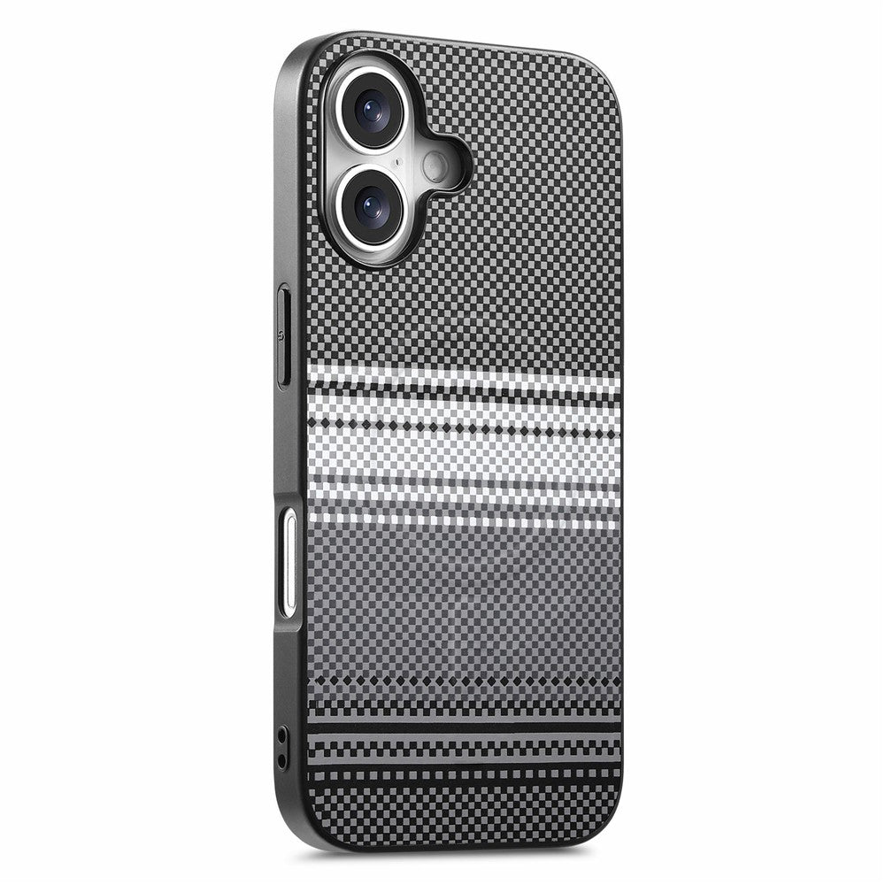 Magnetiskt fodral för iPhone 17 i PU-läder + PC + TPU i tonat material