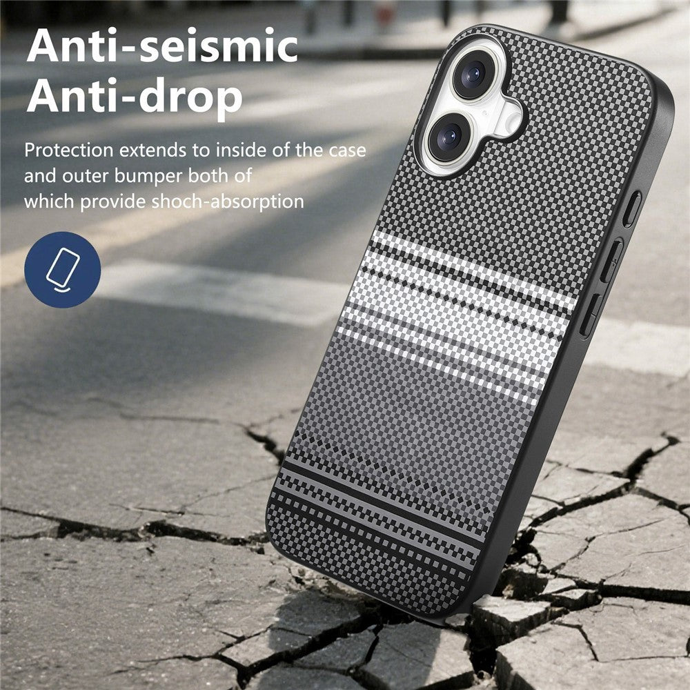 For iPhone 17 Magnetic Case PU Leather + PC + TPU Gradient Phone Cover