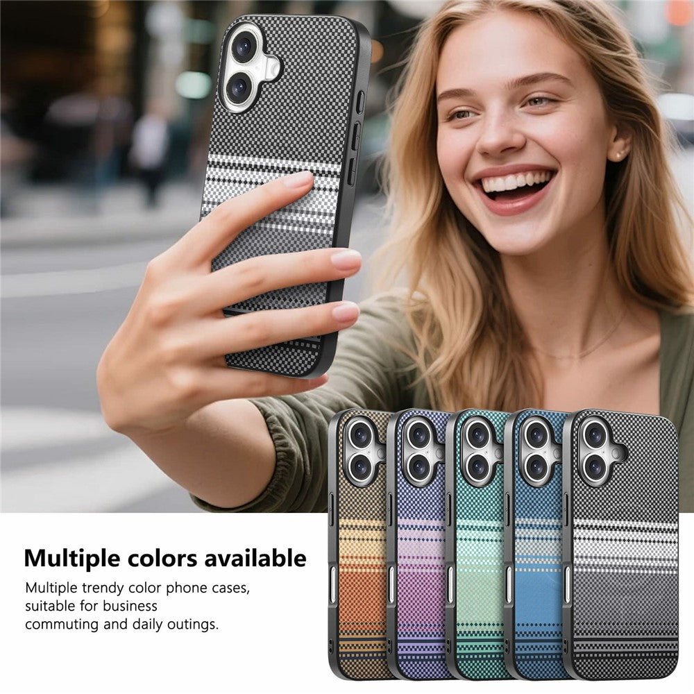 For iPhone 17 Magnetic Case PU Leather + PC + TPU Gradient Phone Cover