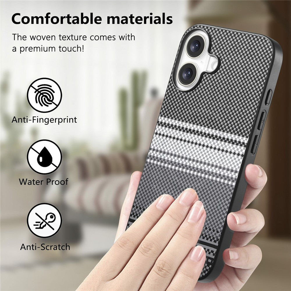 For iPhone 17 Magnetic Case PU Leather + PC + TPU Gradient Phone Cover