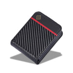 LC.IMEEKE Wallet Case for Samsung Galaxy Z Flip8 Carbon Fiber Texture Leather Phone Cover