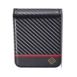 LC.IMEEKE Wallet Case for Samsung Galaxy Z Flip8 Carbon Fiber Texture Leather Phone Cover