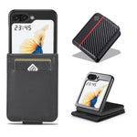 LC.IMEEKE Wallet Case for Samsung Galaxy Z Flip8 Carbon Fiber Texture Leather Phone Cover
