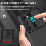 For Samsung Galaxy S23+ Kickstand PC + TPU Phone Case Slide Camera Protector Shockproof Cover