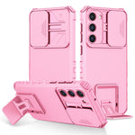 For Samsung Galaxy S23+ Kickstand PC + TPU Phone Case Slide Camera Protector Shockproof Cover