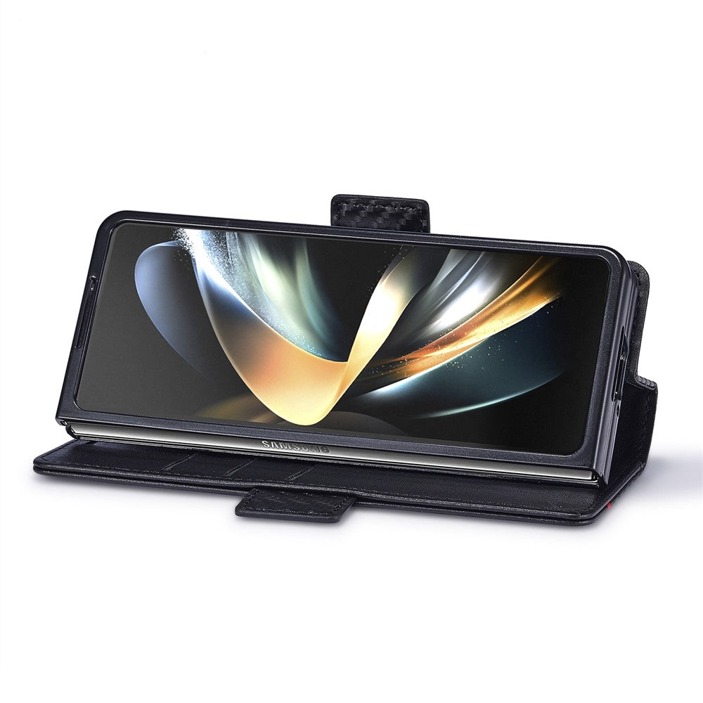 LC.IMEEKE Wallet Case for Samsung Galaxy Z Fold8 Ultra Carbon Fiber Texture Leather Phone Cover