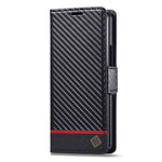 LC.IMEEKE Wallet Case for Samsung Galaxy Z Fold8 Ultra Carbon Fiber Texture Leather Phone Cover