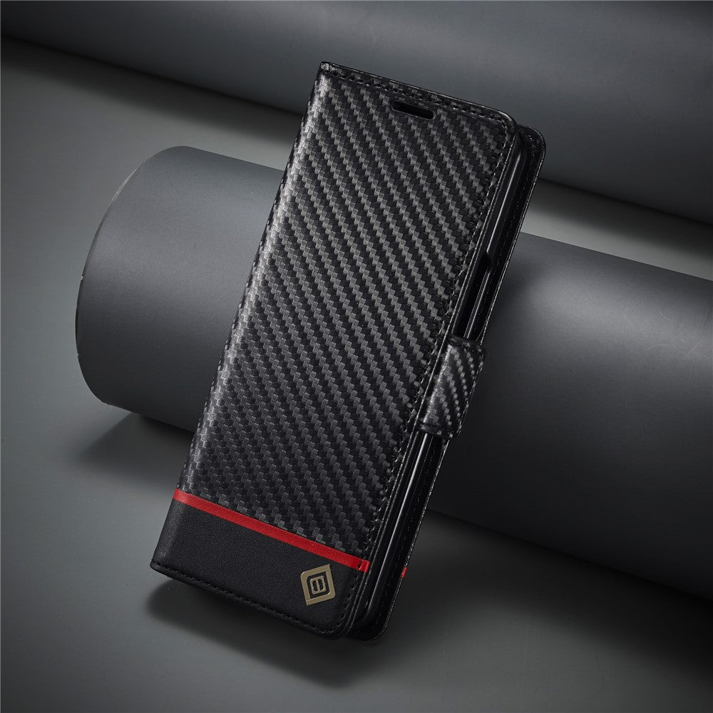 LC.IMEEKE Wallet Case for Samsung Galaxy Z Fold8 Ultra Carbon Fiber Texture Leather Phone Cover