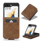 LC.IMEEKE For Samsung Galaxy Z Flip8 Leather Case RFID Blocking Card Slots Phone Cover