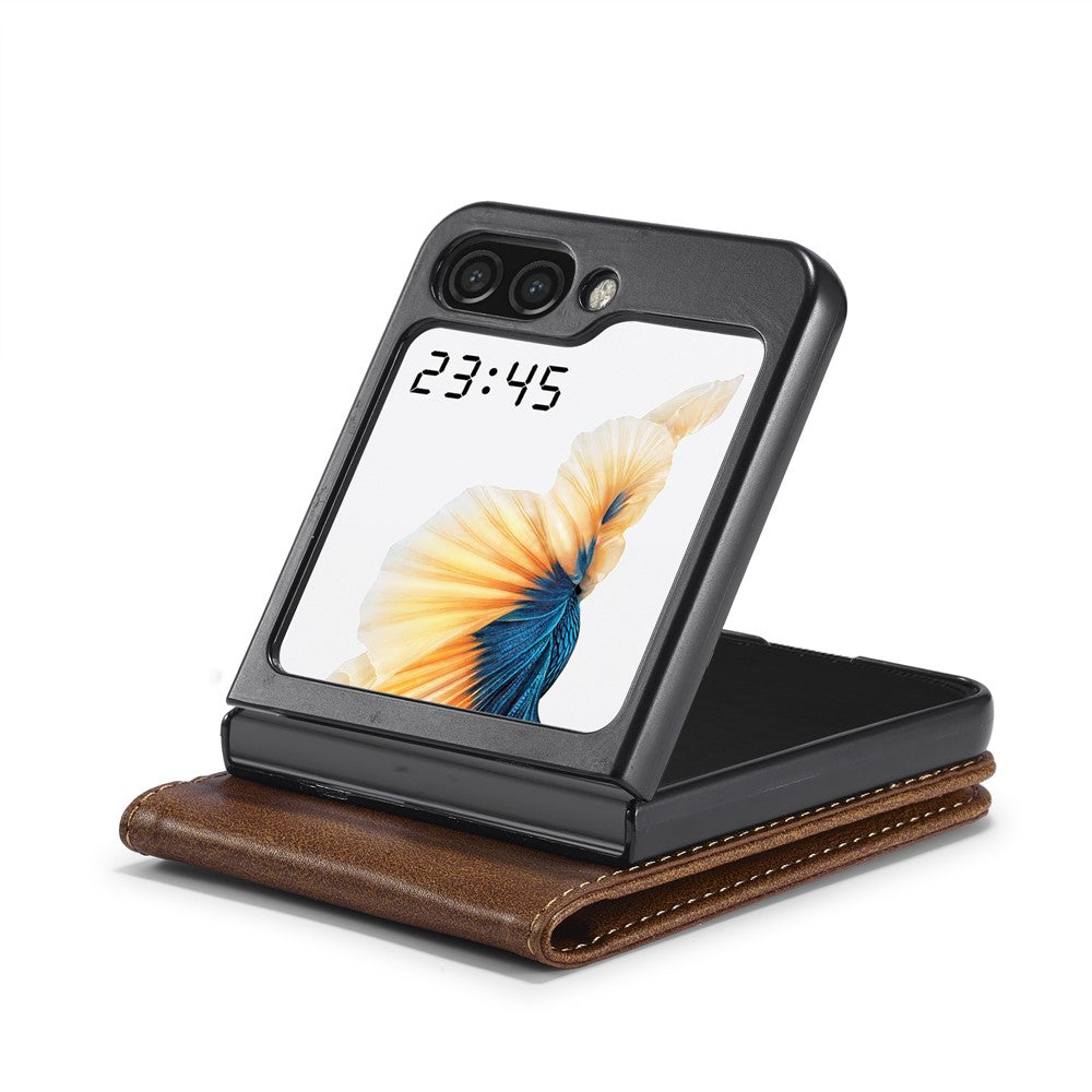 LC.IMEEKE For Samsung Galaxy Z Flip8 Leather Case RFID Blocking Card Slots Phone Cover
