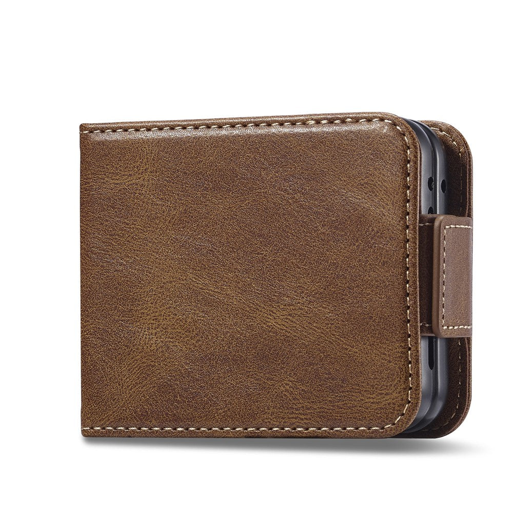 LC.IMEEKE For Samsung Galaxy Z Flip8 Leather Case RFID Blocking Card Slots Phone Cover