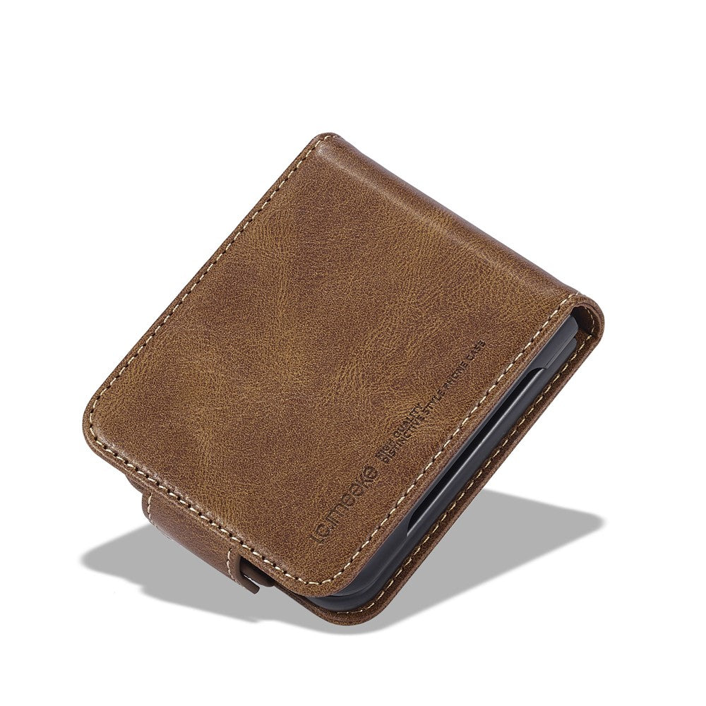 LC.IMEEKE For Samsung Galaxy Z Flip8 Leather Case RFID Blocking Card Slots Phone Cover