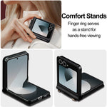 LC.IMEEKE L1 for Samsung Galaxy Z Flip8 Case Leather+PC Phone Cover with Straps Card Slots
