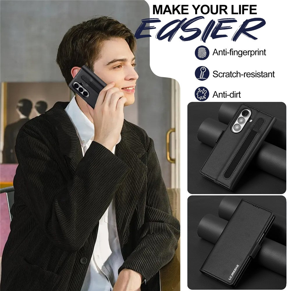 LC.IMEEKE L1 Series for Samsung Galaxy Z Fold8 Ultra Case PU Leather Wallet Stand Protective Phone Cover