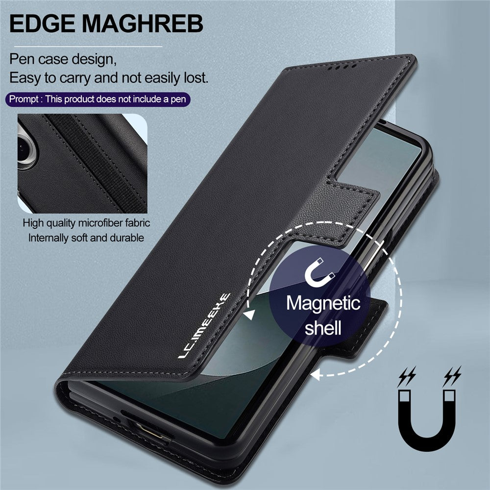 LC.IMEEKE L1 Series for Samsung Galaxy Z Fold8 Ultra Case PU Leather Wallet Stand Protective Phone Cover