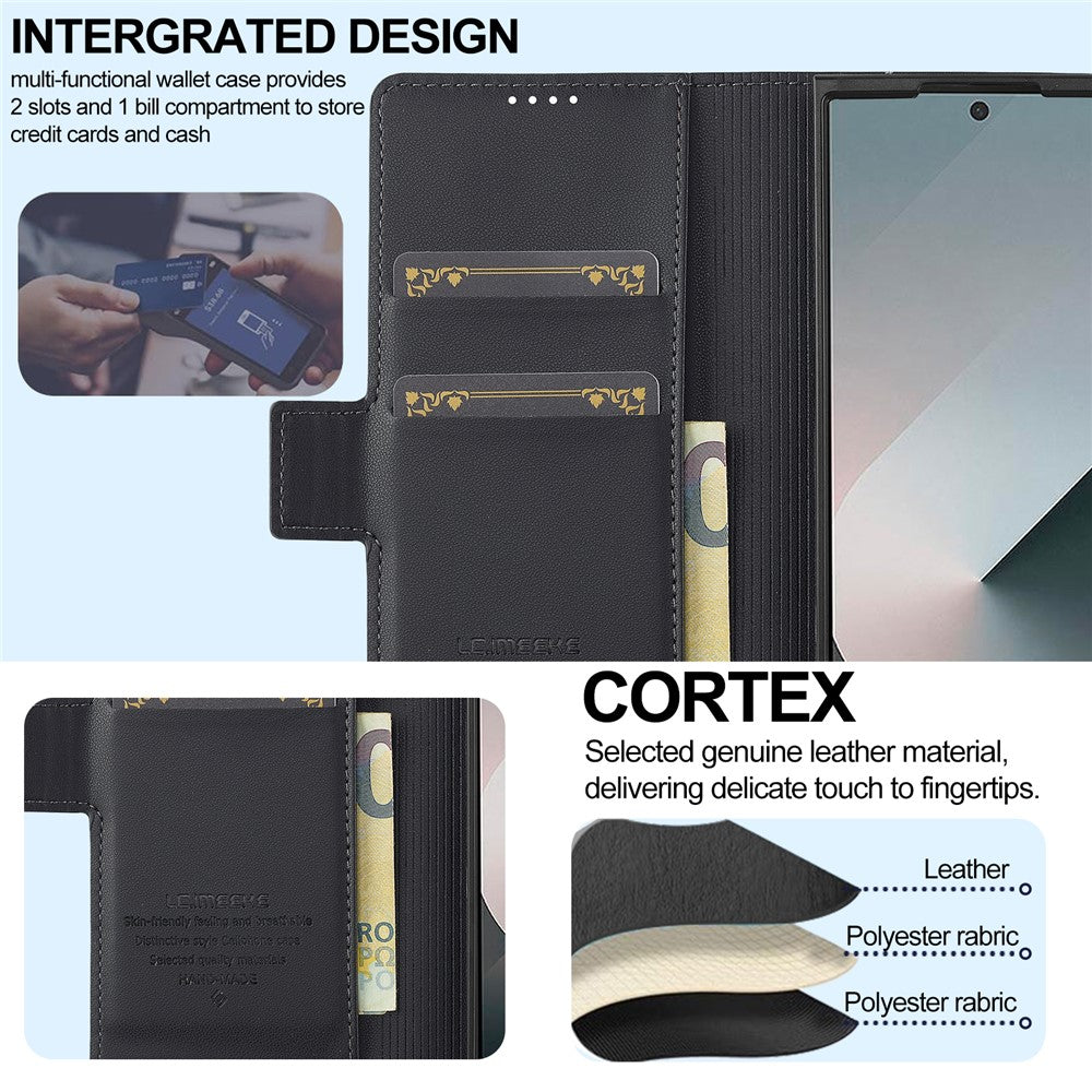 LC.IMEEKE L1 Series for Samsung Galaxy Z Fold8 Ultra Case PU Leather Wallet Stand Protective Phone Cover