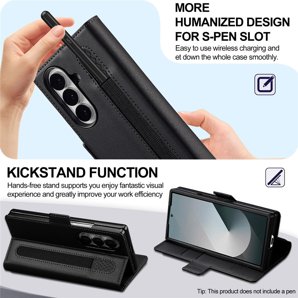LC.IMEEKE L1 Series for Samsung Galaxy Z Fold8 Ultra Case PU Leather Wallet Stand Protective Phone Cover