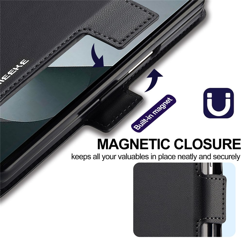 LC.IMEEKE L1 Series for Samsung Galaxy Z Fold8 Ultra Case PU Leather Wallet Stand Protective Phone Cover