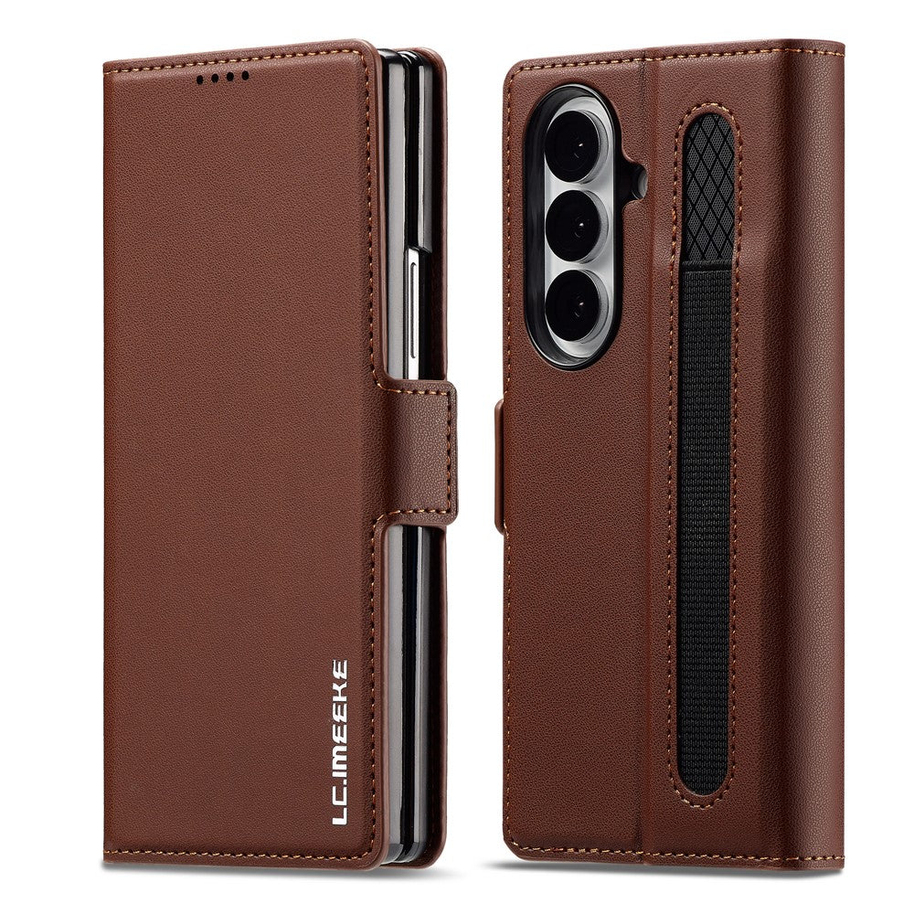 LC.IMEEKE L1 Series for Samsung Galaxy Z Fold8 Ultra Case PU Leather Wallet Stand Protective Phone Cover