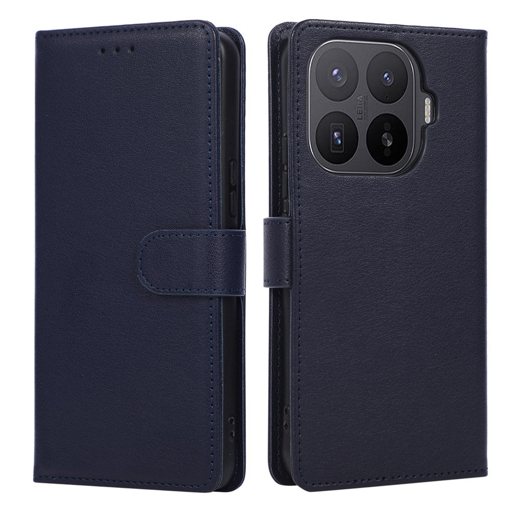 Xiaomi 17T Pro-skal i PU-läder, plånboksfodral med stativ och handledsrem.