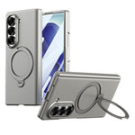 For Samsung Galaxy Z Fold5 5G Case Magnetic Rotating Kickstand Hard PC Phone Cover with Tempered Glass Film