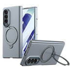 Samsung Galaxy Z Fold4 5G-skal med magnetisk roterbart stativ, hårdt PC-mobilskal med hærdet glasfilm