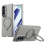 Samsung Galaxy Z Fold4 5G-skal med magnetisk roterbart stativ, hårdt PC-mobilskal med hærdet glasfilm