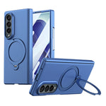 Samsung Galaxy Z Fold4 5G-skal med magnetisk roterbart stativ, hårdt PC-mobilskal med hærdet glasfilm