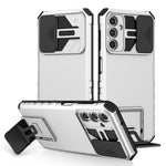Samsung Galaxy A14 5G / A14 4G-mobilcover med skydeligt kameradæksel i PC + TPU, justerbar støtte og faldsikring