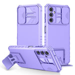 Samsung Galaxy A14 5G / A14 4G-mobilcover med skydeligt kameradæksel i PC + TPU, justerbar støtte og faldsikring