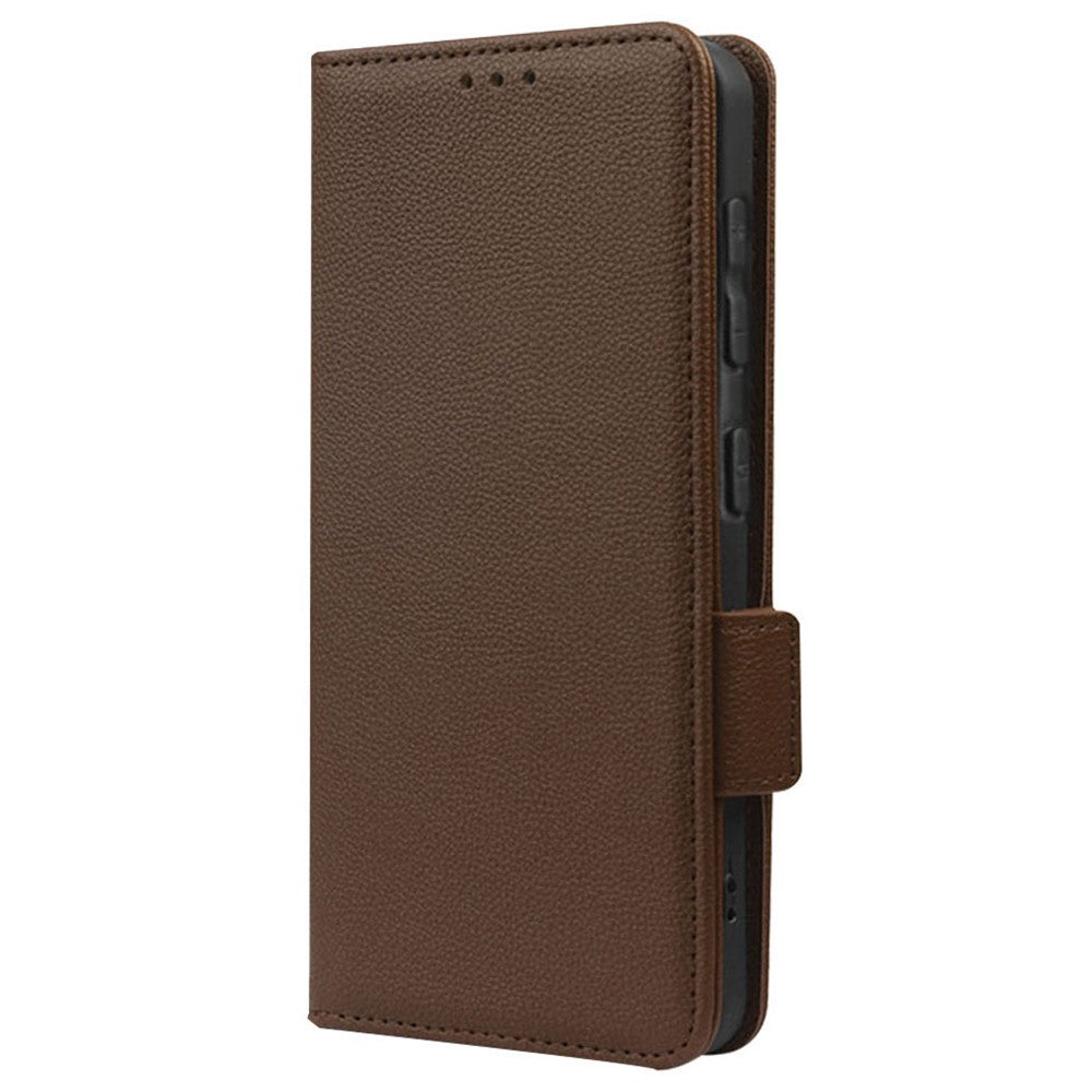 For Huawei Mate 50 Pro 4G Magnetic Phone Cover Litchi Texture Wallet Foldable Stand PU Leather Flip Phone Case with Strap