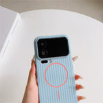 For Xiaomi 17 Pro Max Magnetic Case Corrugated Texture Hard PC Phone Protective Cover