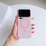 For Xiaomi 17 Pro Max Magnetic Case Corrugated Texture Hard PC Phone Protective Cover