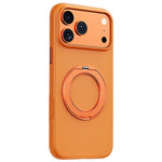 For iPhone 17 Pro Magnetic Case Rotating Kickstand Matte Texture Anti-Fingerprint PC + TPU Shockproof Phone Cover
