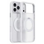 For iPhone 17 Pro Magnetic Case Rotating Kickstand Matte PC + TPU Phone Cover