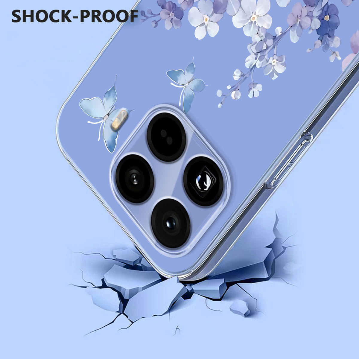 For Xiaomi 17T Pro Case Butterfly Floral Pattern Printing TPU Phone Back Cover