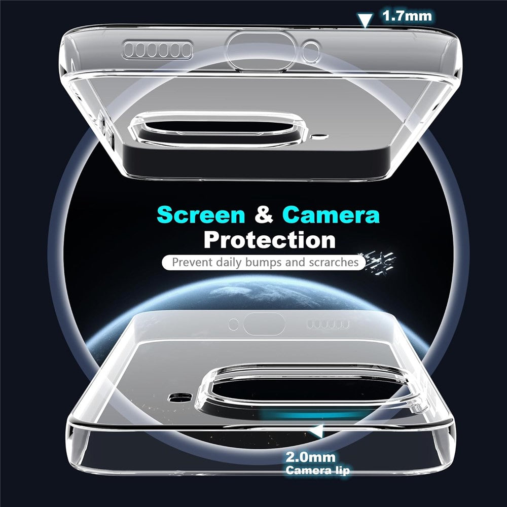 For Xiaomi 17T Clear TPU Anti-Scratch Phone Case + 2.5D Arc Edge Screen Protector