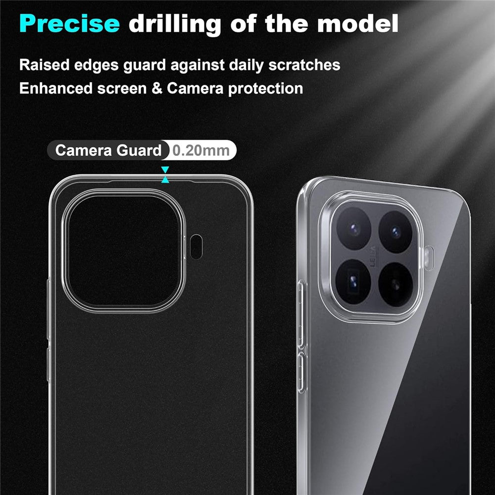 For Xiaomi 17T Clear TPU Anti-Scratch Phone Case + 2.5D Arc Edge Screen Protector