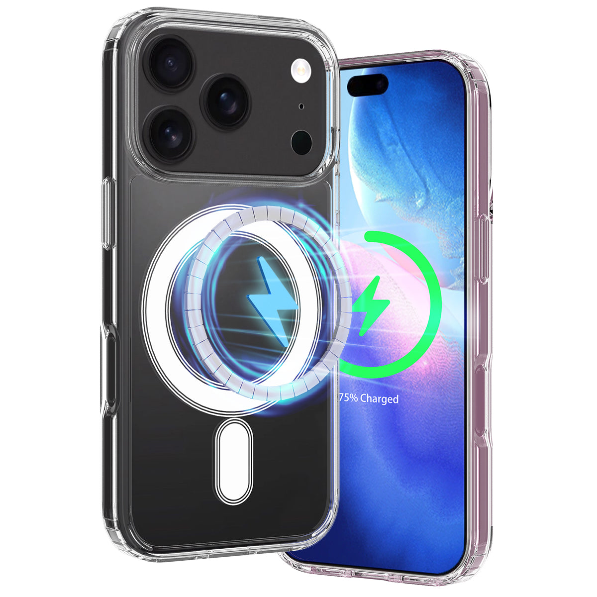 For iPhone 18 Pro Max / 17 Pro Max Clear Phone Magnetic Case TPU + Acrylic Back Cover