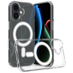 For iPhone 18 Clear Phone Magnetic Case TPU + Acrylic Back Cover