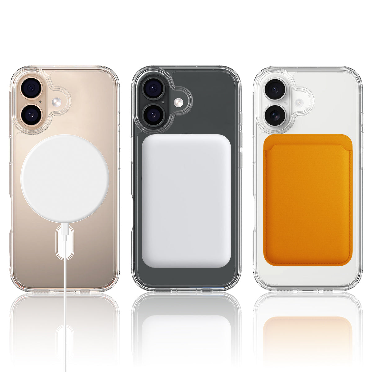 For iPhone 18 Clear Phone Magnetic Case TPU + Acrylic Back Cover