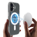For iPhone 18 Clear Phone Magnetic Case TPU + Acrylic Back Cover