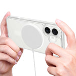 For iPhone 18 Clear Phone Magnetic Case TPU + Acrylic Back Cover