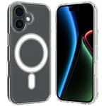 For iPhone 18 Clear Phone Magnetic Case TPU + Acrylic Back Cover