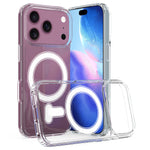 Til iPhone 18 Pro / 17 Pro Gennemsigtigt Telefon Cover med Magnet TPU + Akryl Bagside