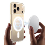 Til iPhone 18 Pro / 17 Pro Gennemsigtigt Telefon Cover med Magnet TPU + Akryl Bagside