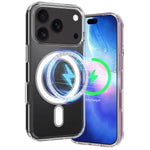 Til iPhone 18 Pro / 17 Pro Gennemsigtigt Telefon Cover med Magnet TPU + Akryl Bagside
