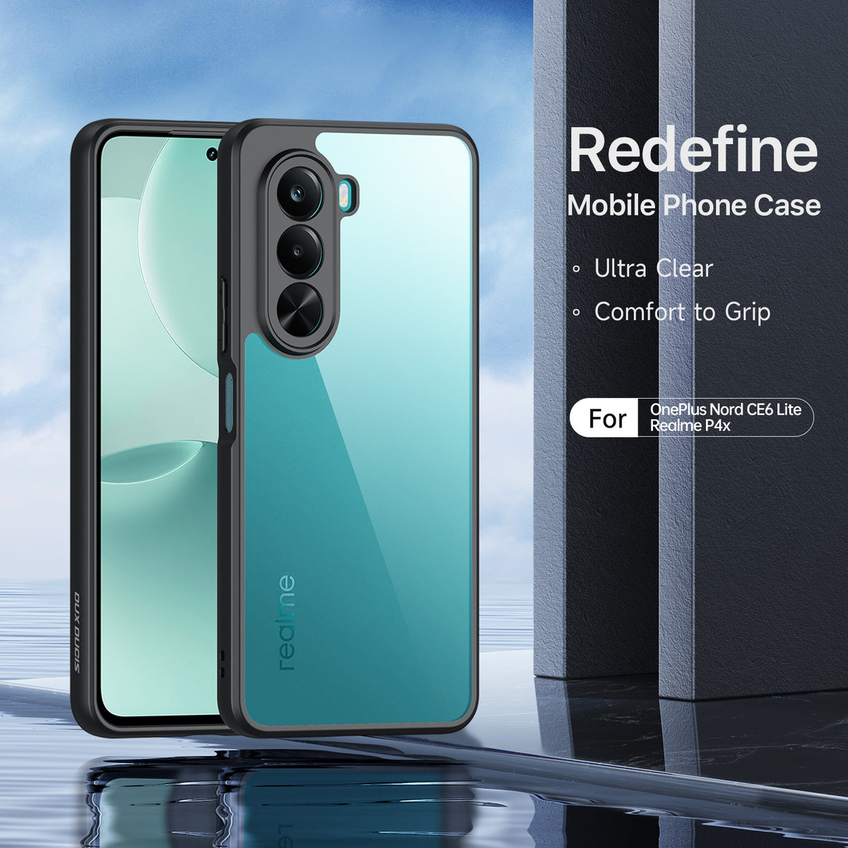 DUX DUCIS for Realme P4x 5G / OnePlus Nord CE6 Lite 5G Aimo Series PC + TPU Clear Back Phone Cover (REACH Certification)