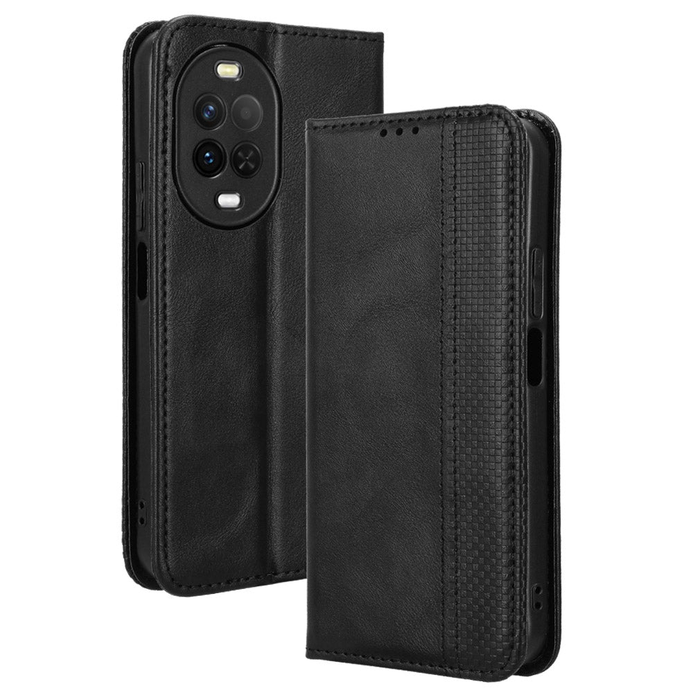 For Huawei nova 16z 5G Leather Case Wallet Stand Retro Texture Phone Cover